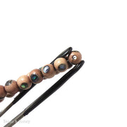 Rosewood with Abalone Shell Inlay Round 8mm (8-Inch Strand)