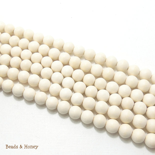 Whitewood Bleached Round 10mm (Full Strand)