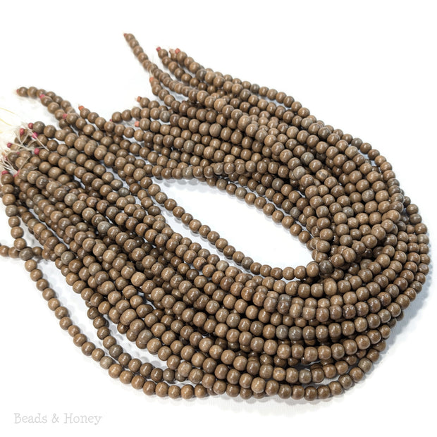 Brown Graywood Bead Round 6-7mm (16-Inch Strand)