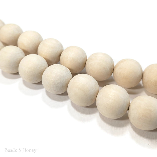 Unfinished Whitewood Round 22mm (16-Inch Strand)