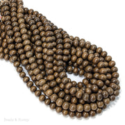 Brown Graywood Bead Round 8mm (16-Inch Strand)