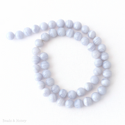 Blue Lace Agate Bead Round 8mm (16 Inch Strand)