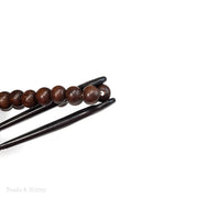 Madre de Cacao Wood Bead Dark Round 6-7mm (16-Inch Strand)