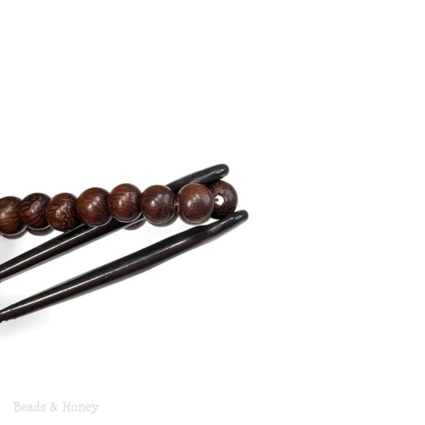 Madre de Cacao Wood Bead Dark Round 6-7mm (16-Inch Strand)