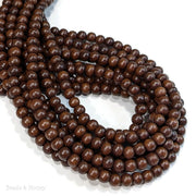 Madre de Cacao Wood Bead Dark Round 6-7mm (16-Inch Strand)