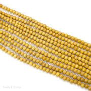 Nangka Wood Bead Bright Yellow Round 6mm (16-Inch Strand)