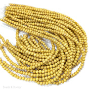 Nangka Wood Bead Bright Yellow Round 6mm (16-Inch Strand)