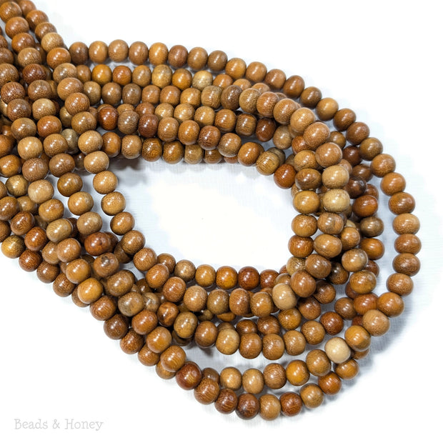 Sibucao Wood Rustic Bead Round 6mm (16-Inch Strand)