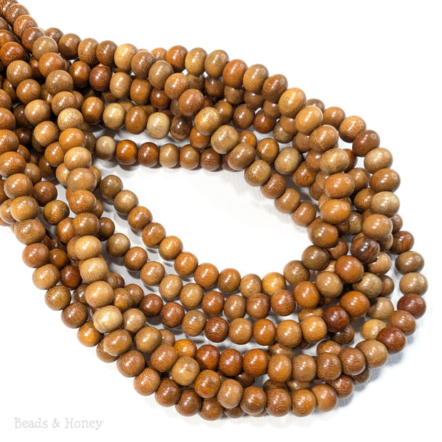 Sibucao Wood Rustic Bead Round 6mm (16-Inch Strand)