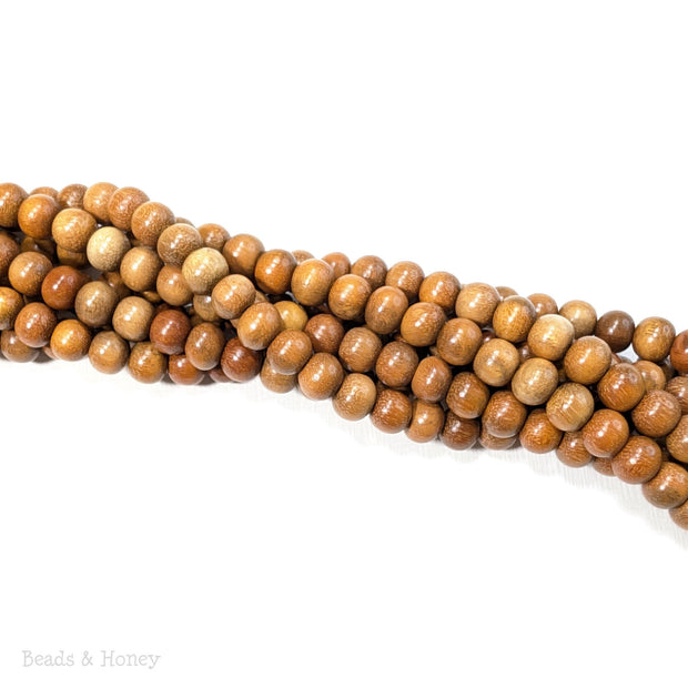 Sibucao Wood Rustic Bead Round 6mm (16-Inch Strand)