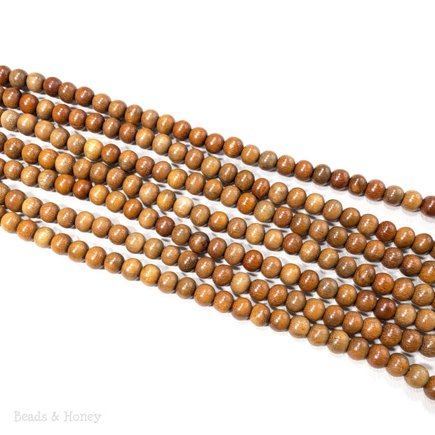 Sibucao Wood Rustic Bead Round 6mm (16-Inch Strand)