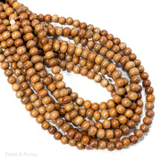 Sibucao Wood Rustic Bead Round 6mm (16-Inch Strand)