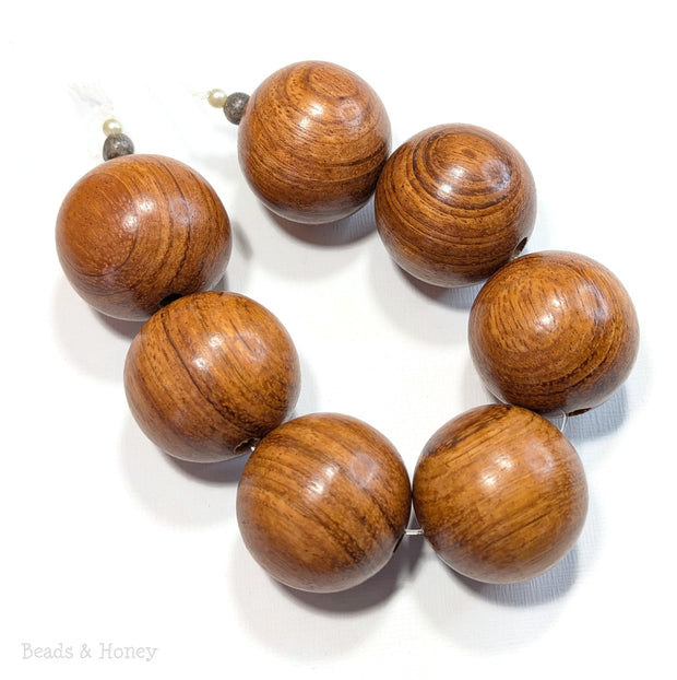 Bayong Wood Bead Round 30mm (8-Inch or 16-Inch Strand)