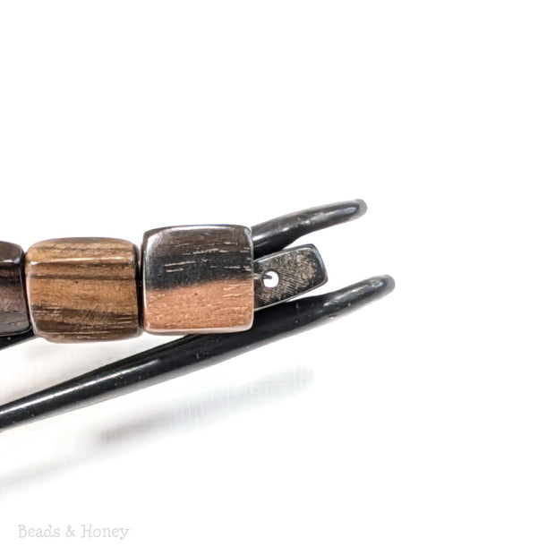 Tiger Ebony Square Bead 10mm (16-Inch Strand)