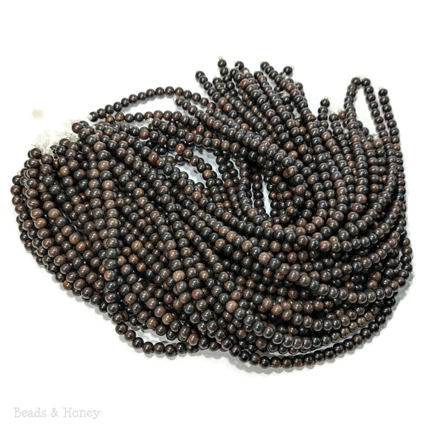 Ebony Wood Bead Dark Round 8mm (16-Inch Strand)