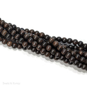 Ebony Wood Bead Dark Round 8mm (16-Inch Strand)