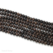 Ebony Wood Bead Dark Round 8mm (16-Inch Strand)