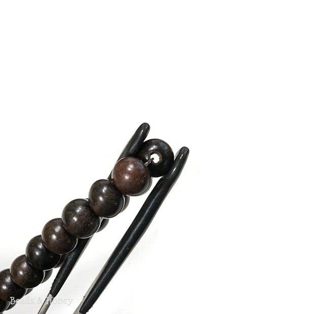 Ebony Wood Bead Dark Round 8mm (16-Inch Strand)