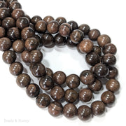 Ebony Wood Bead Round Dark 12mm (16-Inch Strand)