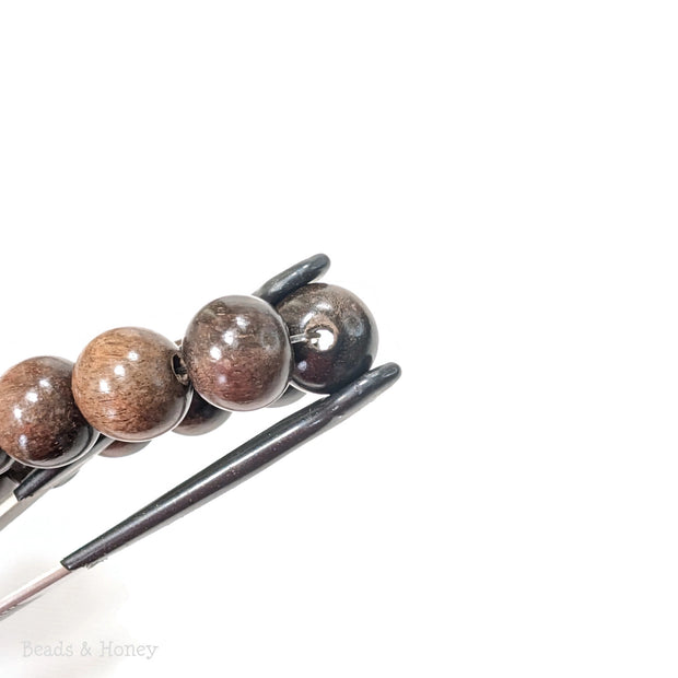 Ebony Wood Bead Round Dark 12mm (16-Inch Strand)