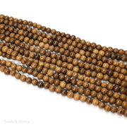 Madre de Cacao Wood Bead Light to Medium Brown Round 7-8mm (16-Inch Strand)