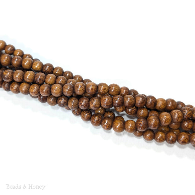 Madre de Cacao Wood Bead Medium Brown Round 8mm (16-Inch Strand)