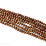 Madre de Cacao Wood Bead Medium Brown Round 8mm (16-Inch Strand)