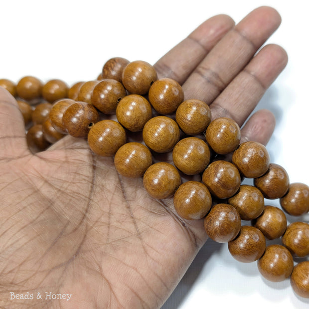 Nangka Wood Bead Round 14-15mm (16-Inch Strand)