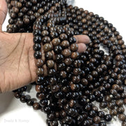 Ebony Wood Bead Round Dark 12mm (16-Inch Strand)