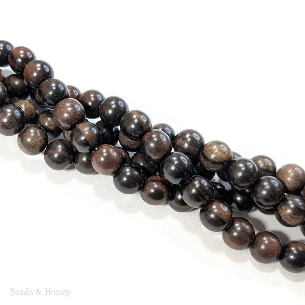 Ebony Wood Bead Round Dark 12mm (16-Inch Strand)