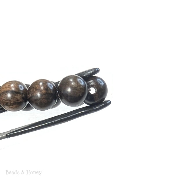 Ebony Wood Bead Round Dark 12mm (16-Inch Strand)