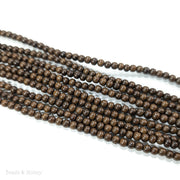 Madre de Cacao Wood Dark Round 4-5mm (16-Inch Strand)