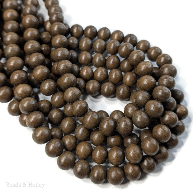 Brown Graywood Bead Round 10mm (16-Inch Strand)