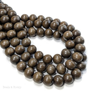 Graywood Bead Dark Round 10mm (16-Inch Strand)