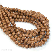 Palmwood Bead Light Round 6-7mm (Full Strand)