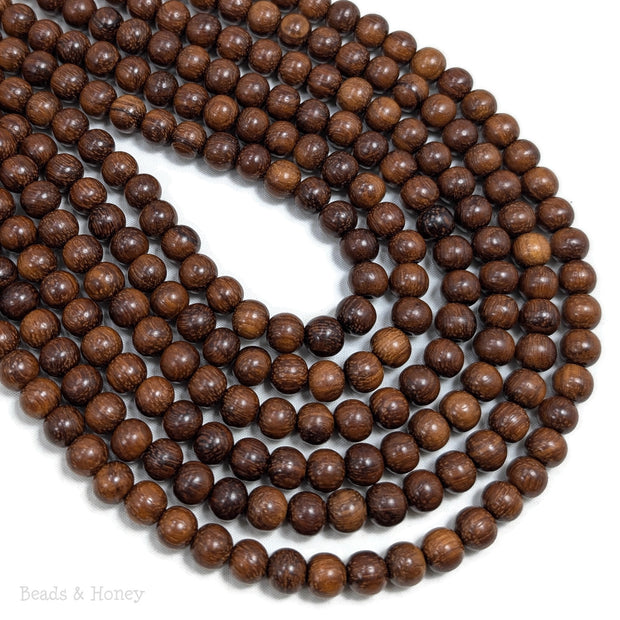 Bayong Wood Bead Dark Round 8mm (16-Inch Strand)