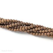 Unfinished Bayong Wood Beads Dark Round 6mm (16-Inch Strand)
