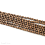 Unfinished Bayong Wood Beads Dark Round 6mm (16-Inch Strand)