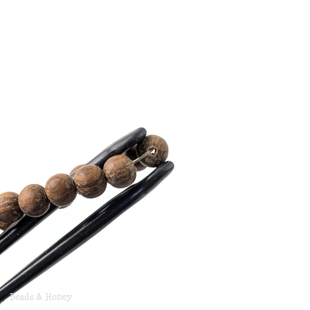 Unfinished Bayong Wood Beads Dark Round 6mm (16-Inch Strand)