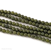 Dakota Stones Canadian Nephrite Jade Large Hole Bead Round 8mm (8-Inch Strand)