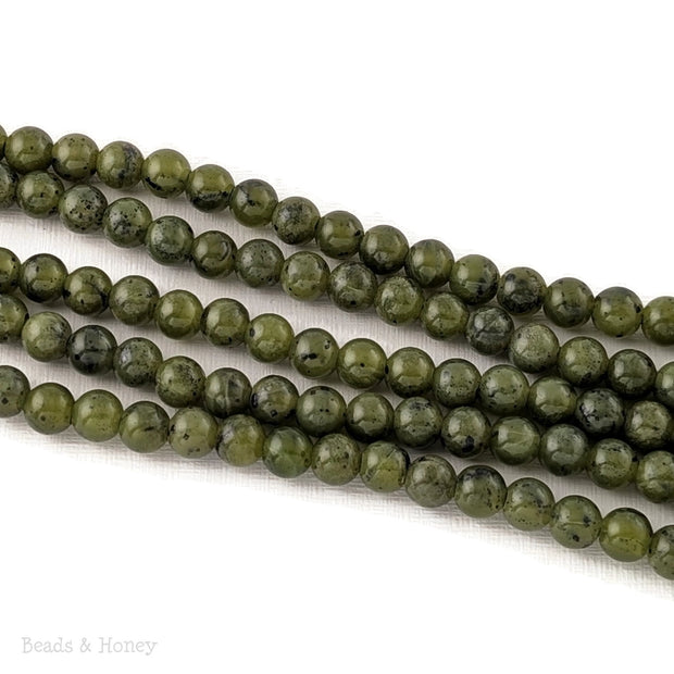 Dakota Stones Canadian Nephrite Jade Large Hole Bead Round 8mm (8-Inch Strand)