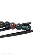 Dakota Stones Bloodstone Large Hole Bead Round 8mm (7.5-Inch Strand)
