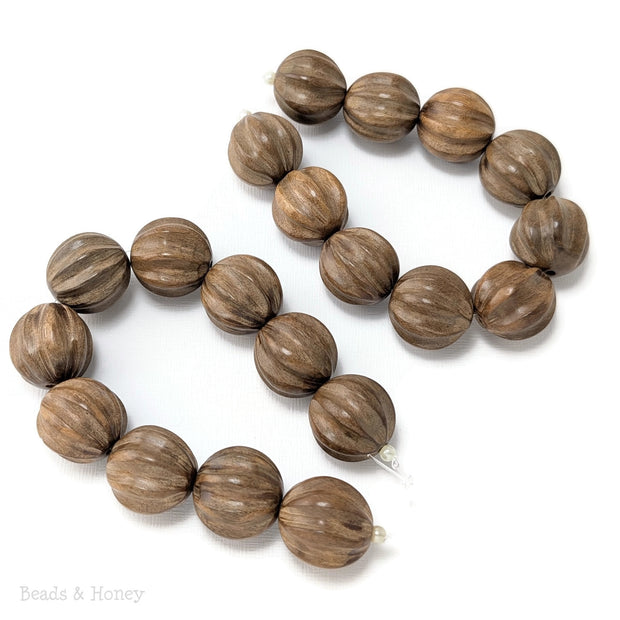 Graywood Carved Ball Bead 20mm (8-Inch Strand)