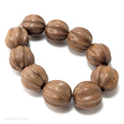 Rosewood Bead Carved Ball 20mm (8-Inch Strand)