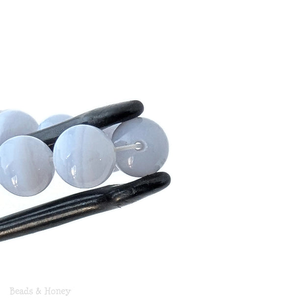 Blue Lace Agate Bead Round 8mm (16 Inch Strand)