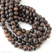 Patikan Wood Large Hole Bead Round 10mm w/3mm Hole (16-Inch Strand)