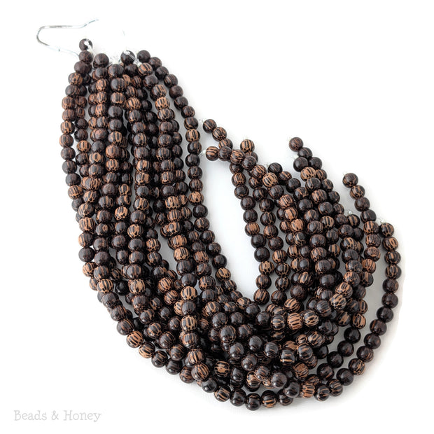 Patikan Wood Large Hole Bead Round 10mm w/3mm Hole (16-Inch Strand)