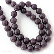 Dakota Stones Lepidolite Dark Purple Grade A Round 10mm (15-Inch Strand)