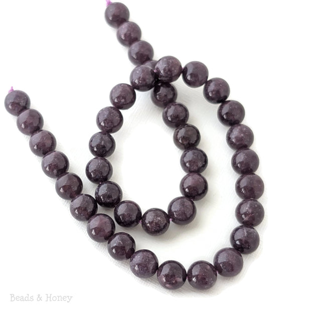 Dakota Stones Lepidolite Dark Purple Grade A Round 10mm (15-Inch Strand)