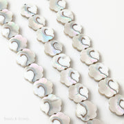 Nautilus Shell Beads Flower 25mm (8-Inch Strand)
